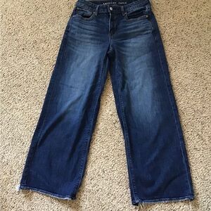 American Eagle Outfitters Women's Dark Blue Flare Jeans